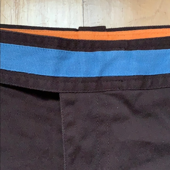 Tory Burch Brown and Blue Cotton Shorts 12 - Picture 5 of 11
